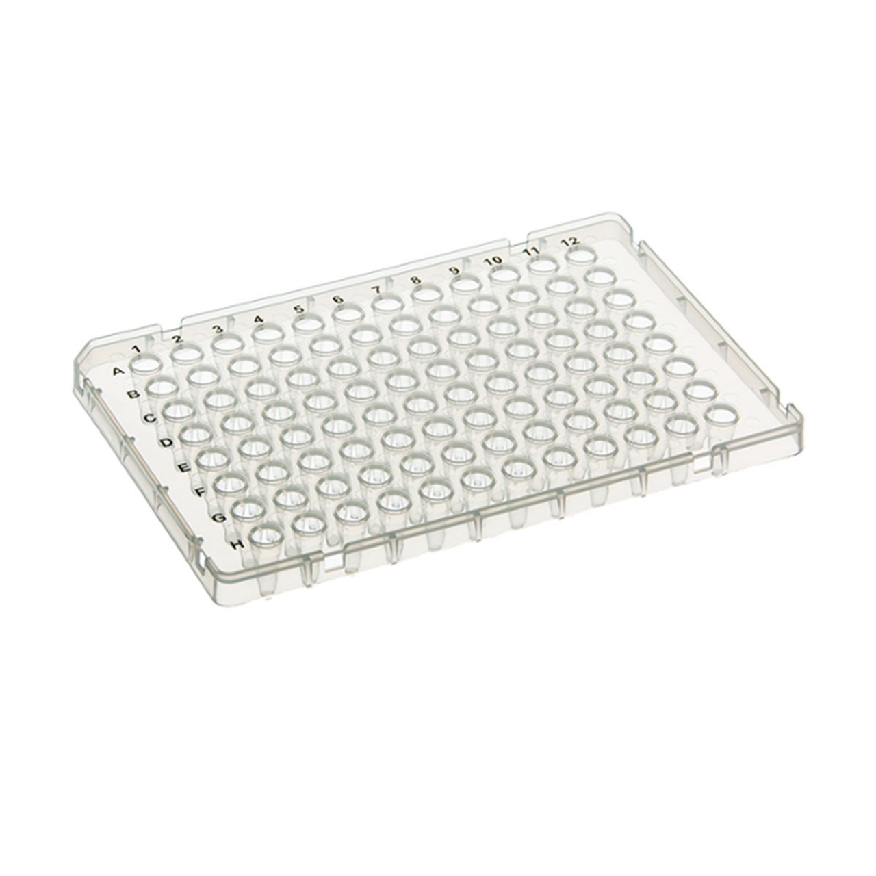 Semi-Skirt Raised Rim FAST Low Profile Fast 96-Well PCR Plate, Clear, 10 per pack