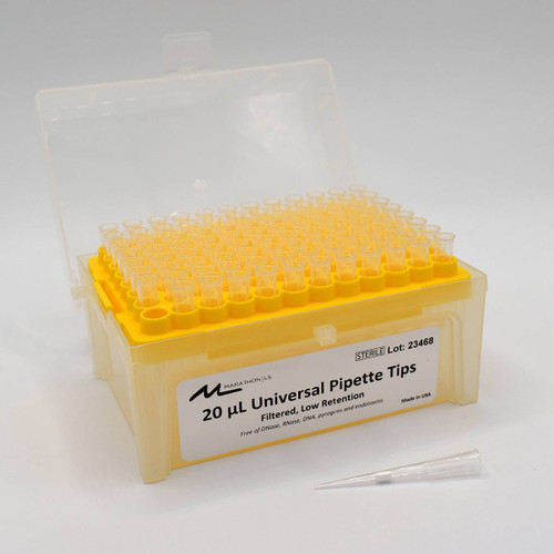 MarathonLS 20µL Pipette Tips, Low Retention, Filter, Sterile, 960/pack