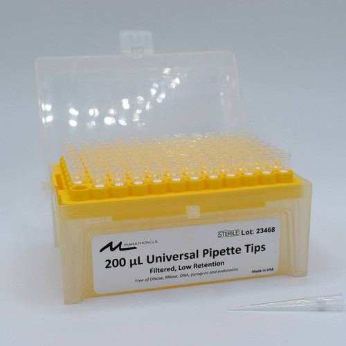 MarathonLS 200uL Universal Pipette Tips, Low Retention, Filter, Sterile, 960/pack