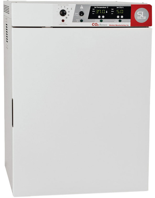 Sheldon Manufacturing white Shel Lab CO2 incubator with digital display and control panel.