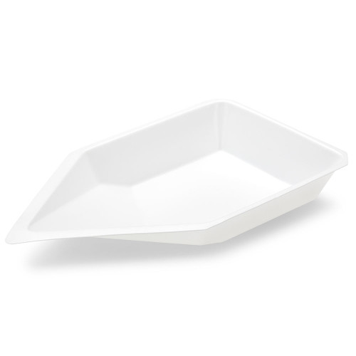 Weighing Boat Vessel, Plastic, with Pour Spout, Antistatic, PS, White/Natural, 120mL, 250/cs