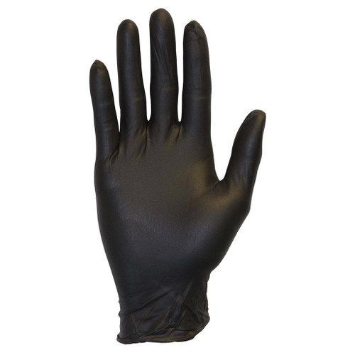 Black nitrile gloves