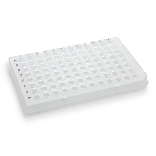 0.1mL 96-Well PCR Plate, Half Skirt, Clear, 10/pk