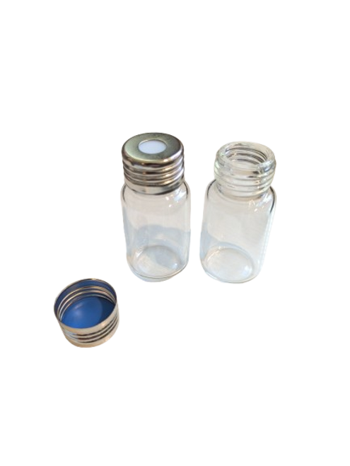 VialMAX 10mL Round Bottom Headspace Vials, Screw-top, Clear, 1000/cs (10 packs of 100)