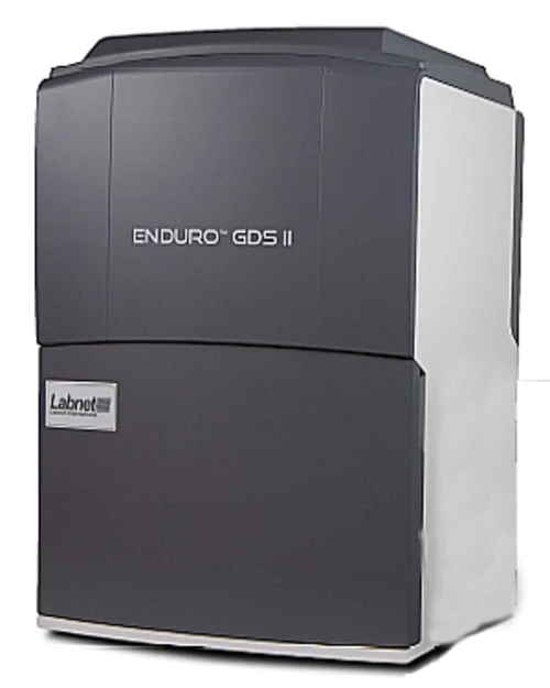 Labnet Enduro GDS II gel documentation system in gray and white with branding.
