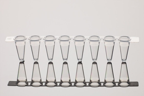0.2ml PCR 8-strip Tubes, Clear, Non-sterile, 125/pk, 1250/cs