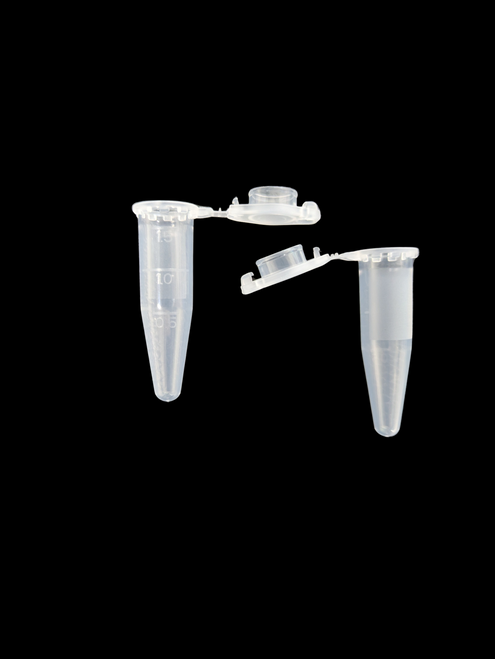 RecoverMAX  1.5mL Microcentrifuge Tubes, STERILE, DNAse/RNAse/Pyrogen-free, Overbite™ Locking Snap Cap, Clear Polypropylene, case of 5,000