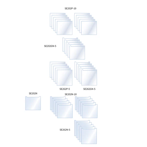 Hoefer Rectangular Glass Plates, 10 x 10.5 cm for miniVE™, SE260, and SE250 - 5 pcs