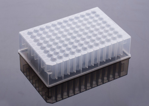 1.0 ml 96-Well Deep Well Plate, V-Bottom, low profile, Round well, sterile, 5/pk, 50/cs