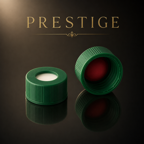 VialMAX™ PRESTIGE™ Screw-caps for 2mL Autosampler Vials, GREEN, Case of 1000 (10 packs of 100)