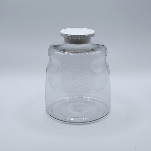 1000mL Round Media Storage Bottle, Polystyrene, Easy Grip Cap, Sterile, 24/CS