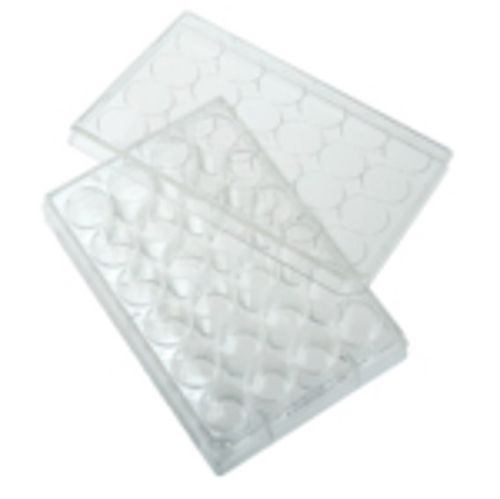 24 well tissue culture plate: with Lid, Individual, Sterile 100 per case