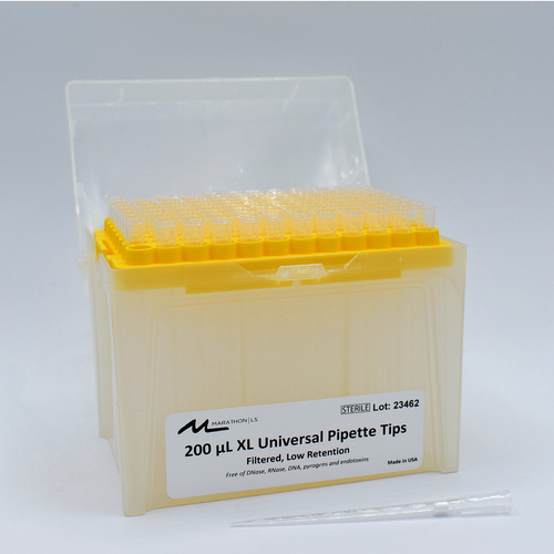 MultiVolume XL 200uL Filtered, Racked Sterile, 10 Racks per Pack, 960 tips per pack.