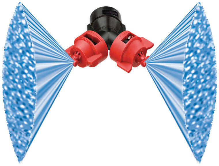 Turbo Duo Dual Flat Fan Spray Tip Nozzles | QJ90-2XXR110-VP TeeJet