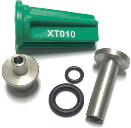 X Tender Boomless Green Polyacetal-SS Flat Fan Spray Tip Nozzle