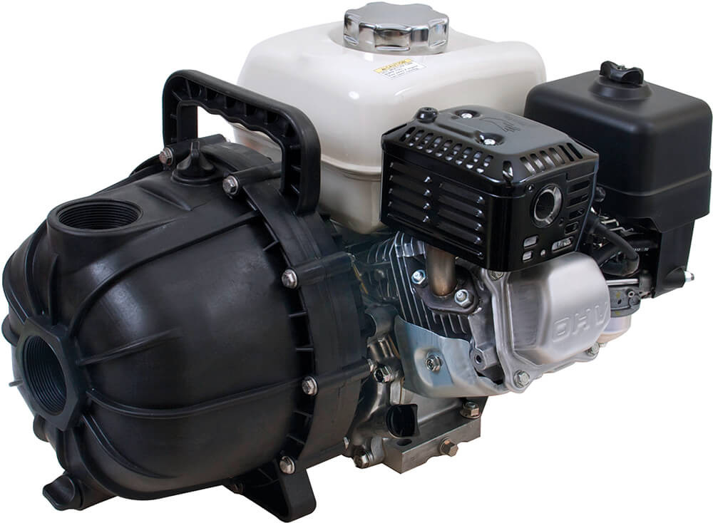 Hypro 1542P-160HSP 5 HP Honda Gas Poly Transfer Pump with 2