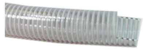 1" White Spiral Suction Hose / 100 ft