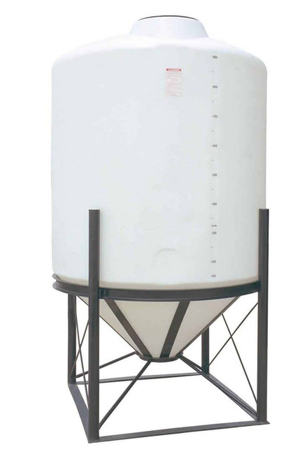 1000 Gallon Cone Bottom Tank w/ Stand