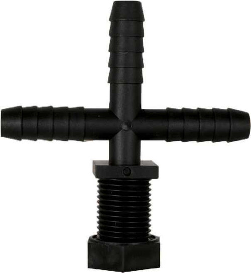 Hose Barb Cross Fitting - 11/16" MPS x 1/2" Hose Barb-1703067312
