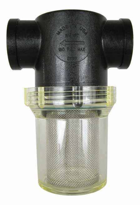 1/2" FPT Clear Poly T-Line Strainer