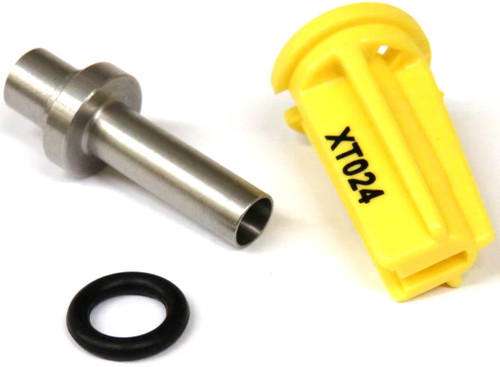 X Tender Boomless Orange Polyacetal-SS Flat Fan Spray Tip Nozzle