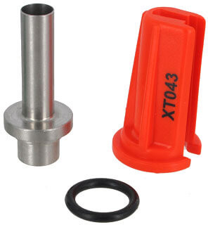 X Tender Boomless Orange Polyacetal-SS Flat Fan Spray Tip Nozzle
