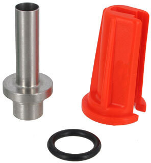 X Tender Boomless Orange Polyacetal-SS Flat Fan Spray Tip Nozzle