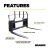 Braber Skid Steer Pallet Forks 2200 lbs, 42" Model #BE-PF30S42LBO