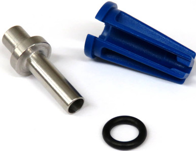 X Tender Boomless Blue Polyacetal-SS Flat Fan Spray Tip Nozzle