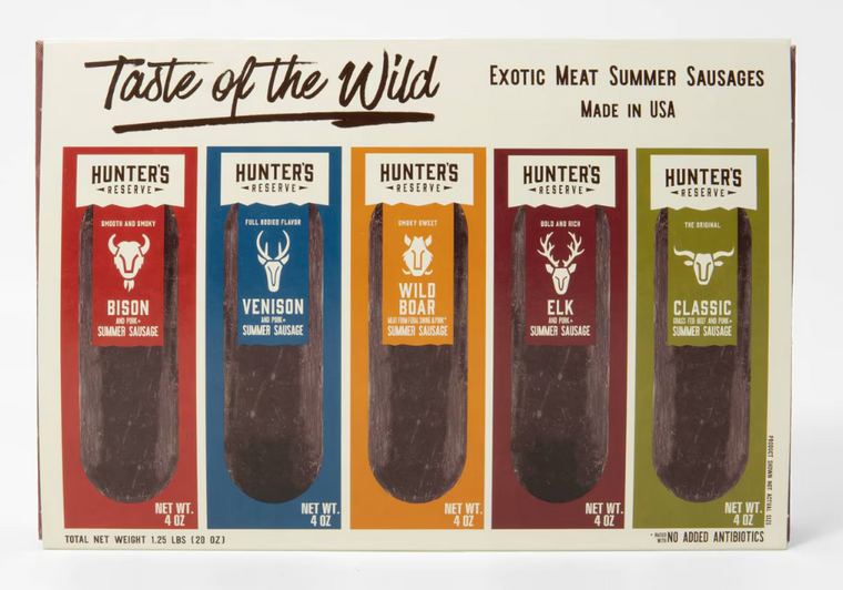 Taste of the Wild - Exotic Summer Sausage Variety Gift Set - Hunter's Reserve