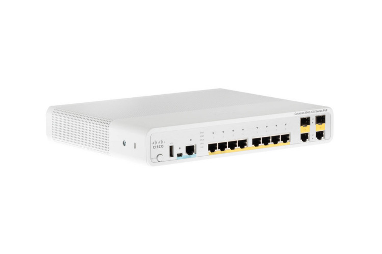 Cisco 3560 Compact Series 8GE Port PoE+ Switch,WS-C3560CG-8PC-S