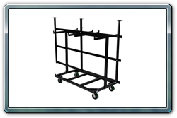 Guardrail storage cart.