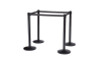 Top Selling Set of Four Black Retractable Belt Stanchions with 10' Black Belts