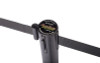 Top Rated Black Retractable Belt Stanchion with a 10' Black Belt - Top View