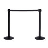 Best Value Pair of Black Retractable Belt Stanchions with a 10' Black Belt