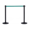 Best Reviewed Pair of Black Retractable Belt Stanchions with a 10' Green Belt