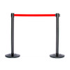 Top Selling Pair of Black Retractable Belt Stanchions with a 10' Red Belt