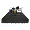 Top reviewed Quik Stage 8' x 16' High Portable Stage Package with Black Polyvinyl Non-Skid Surface. Additional Heights and Surfaces Available - Drum Riser with skirting