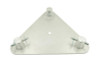 Top selling 9" x 9" Aluminum Triangle Truss Base or Top Plate. Fits Global Truss F23 and Others. Top view.
