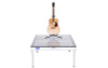 Best selling Quik Stage 3' x 4' x 8" High Portable Stage Deck with a Clear/Frosted Plexiglas Surface. Additional Heights Available. Guitar riser.