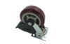 Top selling Quik Stage 6" x 2" Swivel Caster with Polyurethane Wheel and Total Lock Brake- Wheel Angled View