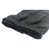 8 Inches High Best Value Black Expo Pleat Polyester Stage Skirting with Velcro. FR Rated. - Close up of Expo/Mini-Accordion Pleat.