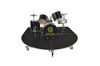 Best reviewed Quik Stage 7' x 8' x 12" High Round Front Rolling Drum Riser Package  - Show drum riser without stage skirting.