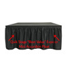 Quik Stage 8' x 28' x 8" High Portable Stage Package with Black Polyvinyl Non-Skid Surface. Additional Surfaces and Heights Available - Best Value Expo Pleat Skirting