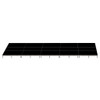 Top Rated Quik Stage 12' x 40' High Portable Stage Package with Black Polyvinyl Non-Skid Surface. Additional Heights and Surfaces Available - Front view