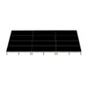 Top Rated Quik Stage 16' x 24' High Portable Stage Package with Black Polyvinyl Non-Skid Surface. Additional Heights and Surfaces Available - Front view