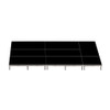 Top Rated Quik Stage 12' x 20' High Portable Stage Package with Black Polyvinyl Non-Skid Surface. Additional Heights and Surfaces Available - Front view