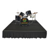 Top reviewed Quik Stage 4' x 16' High Portable Stage Package with Black Polyvinyl Non-Skid Surface. Additional Heights and Surfaces Available. - Drum Riser with skirting.