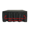 High Quality Quik Stage 8' x 16' High Portable Stage Package with Black Polyvinyl Non-Skid Surface. Additional Heights and Surfaces Available - Best Value Expo Pleat Stage Skirting