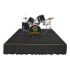 Top reviewed Quik Stage 8' x 24' High Portable Stage Package with Black Polyvinyl Non-Skid Surface. Additional Heights and Surfaces Available - Drum Riser with skirting
